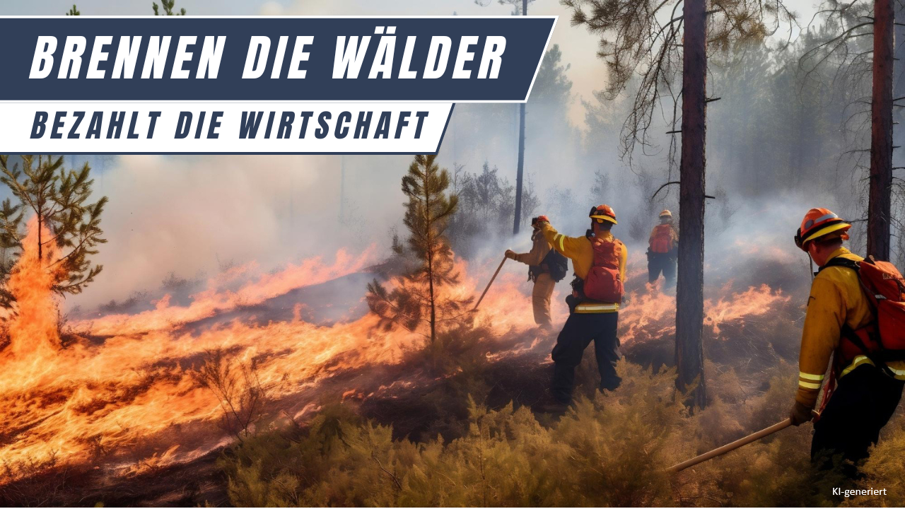 Feuerwehrleute bek&auml;mpfen Waldbrand in S&uuml;deuropa