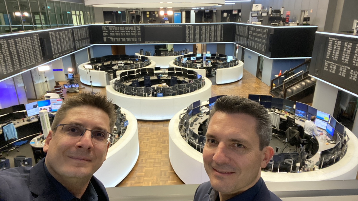 Falk und Arne in der B&ouml;rse Frankfurt